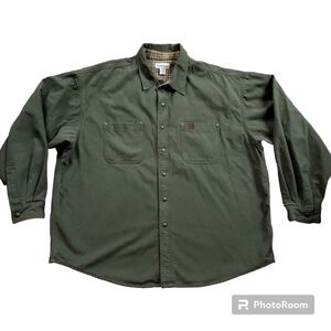 Carhartt Olive Button-Up Shirt Jacket